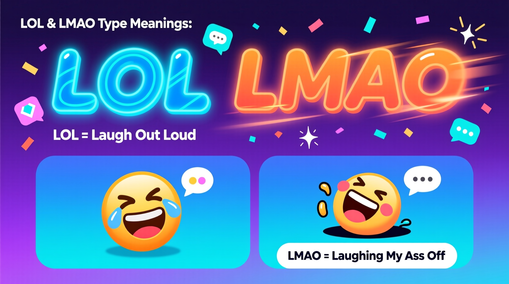 LOL & LMAO Type Meanings