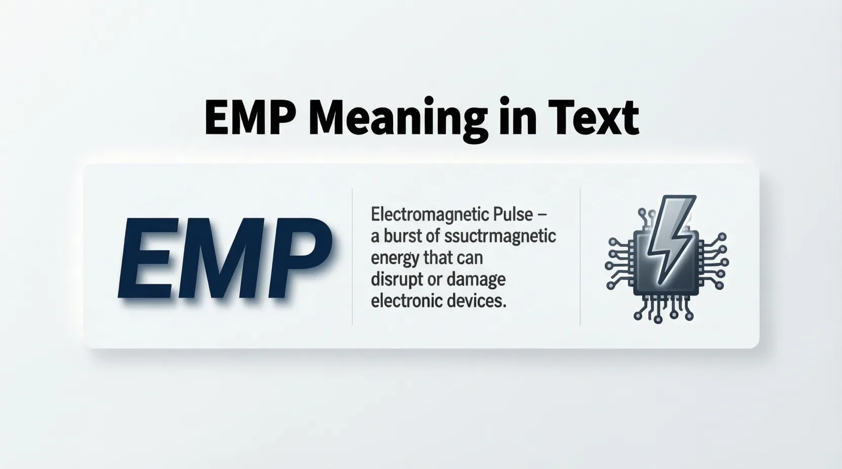 EMP Meaning in Text